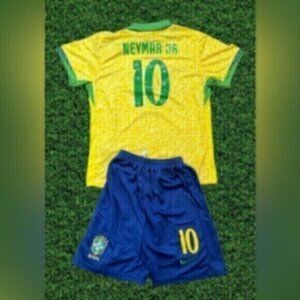 ⚽⚽NEW Brazil Neymar Jr #10 HOME KIDS Soccer  KIT